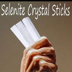 Selenite stick wands